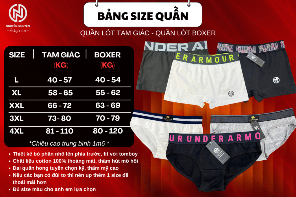 Combo quần lót boxer